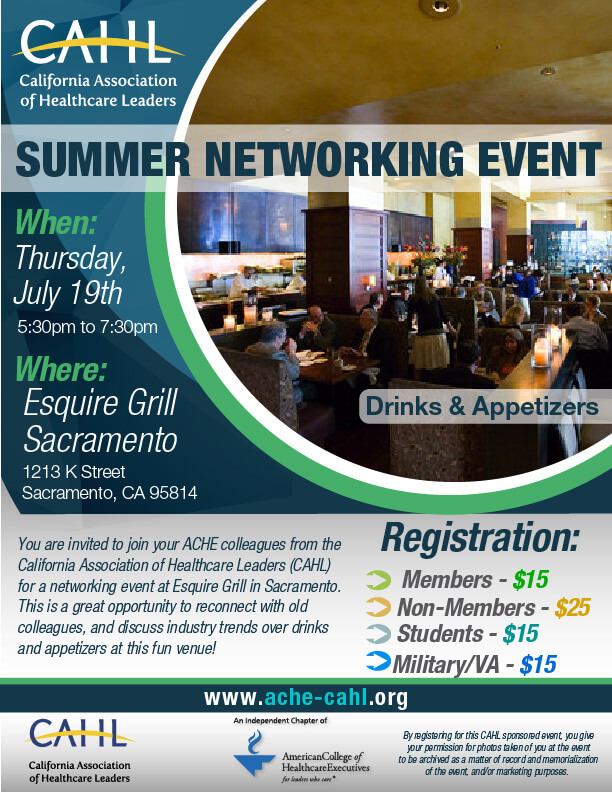 Sacramento Summer Networking Event Flyer