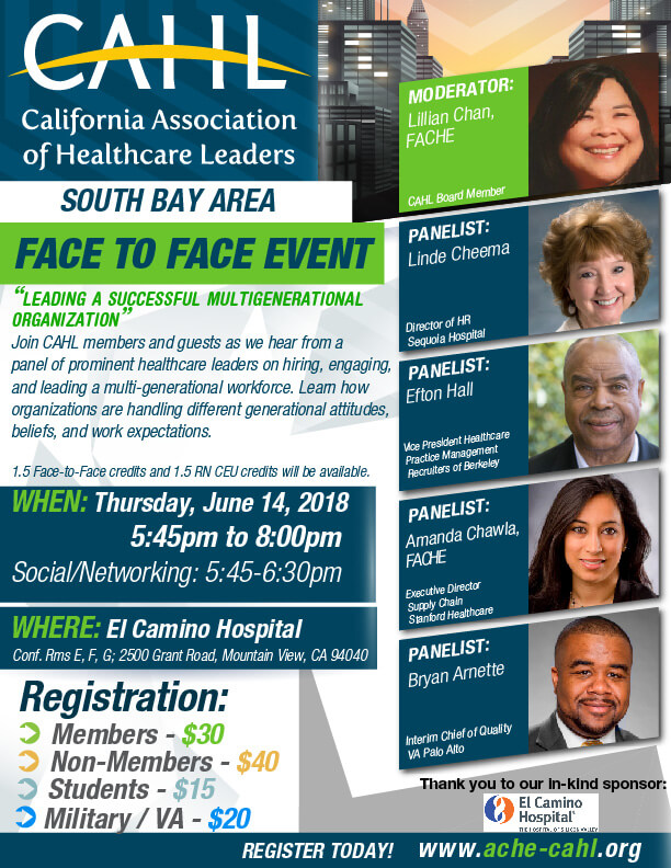 South Bay Area Face-to-Face Program Poster
