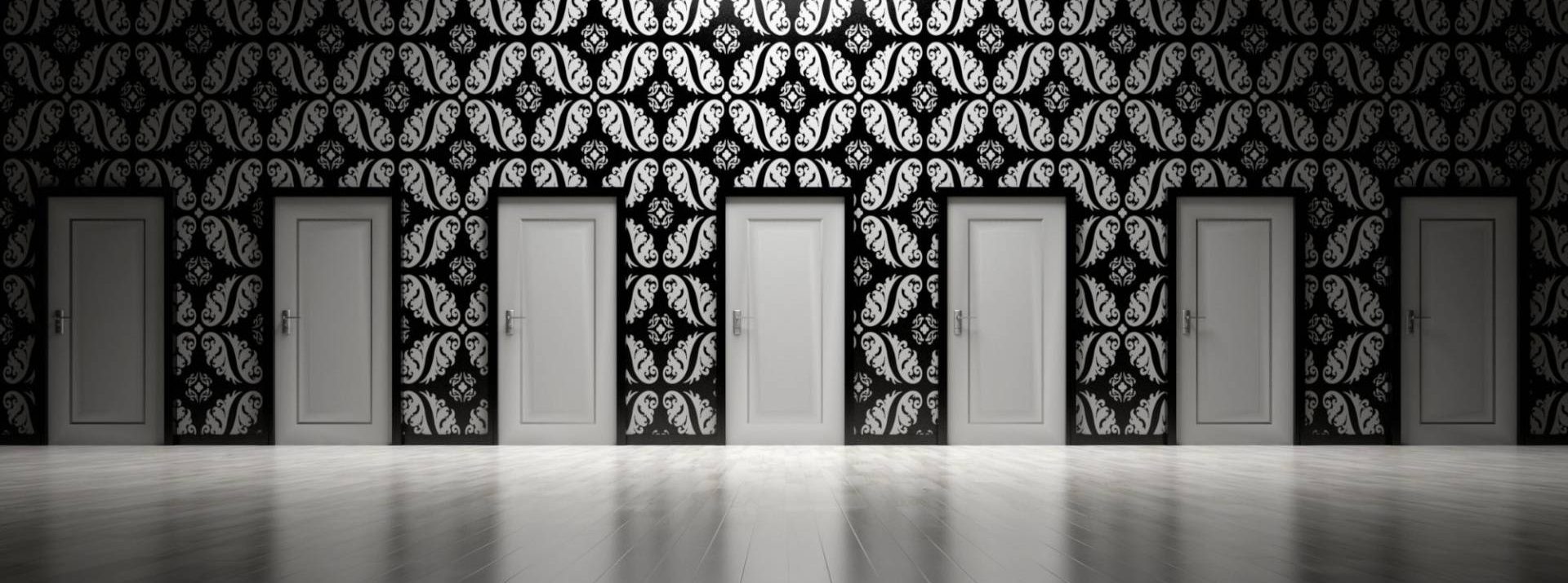 Monochrome doors