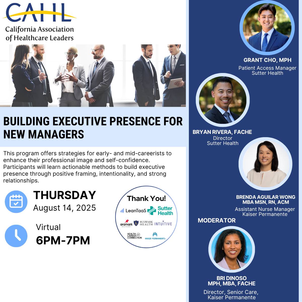 Building Executive Presence for New Managers Marketing Material